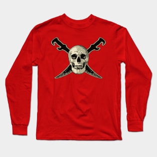 Pirate Skull with Swords Long Sleeve T-Shirt